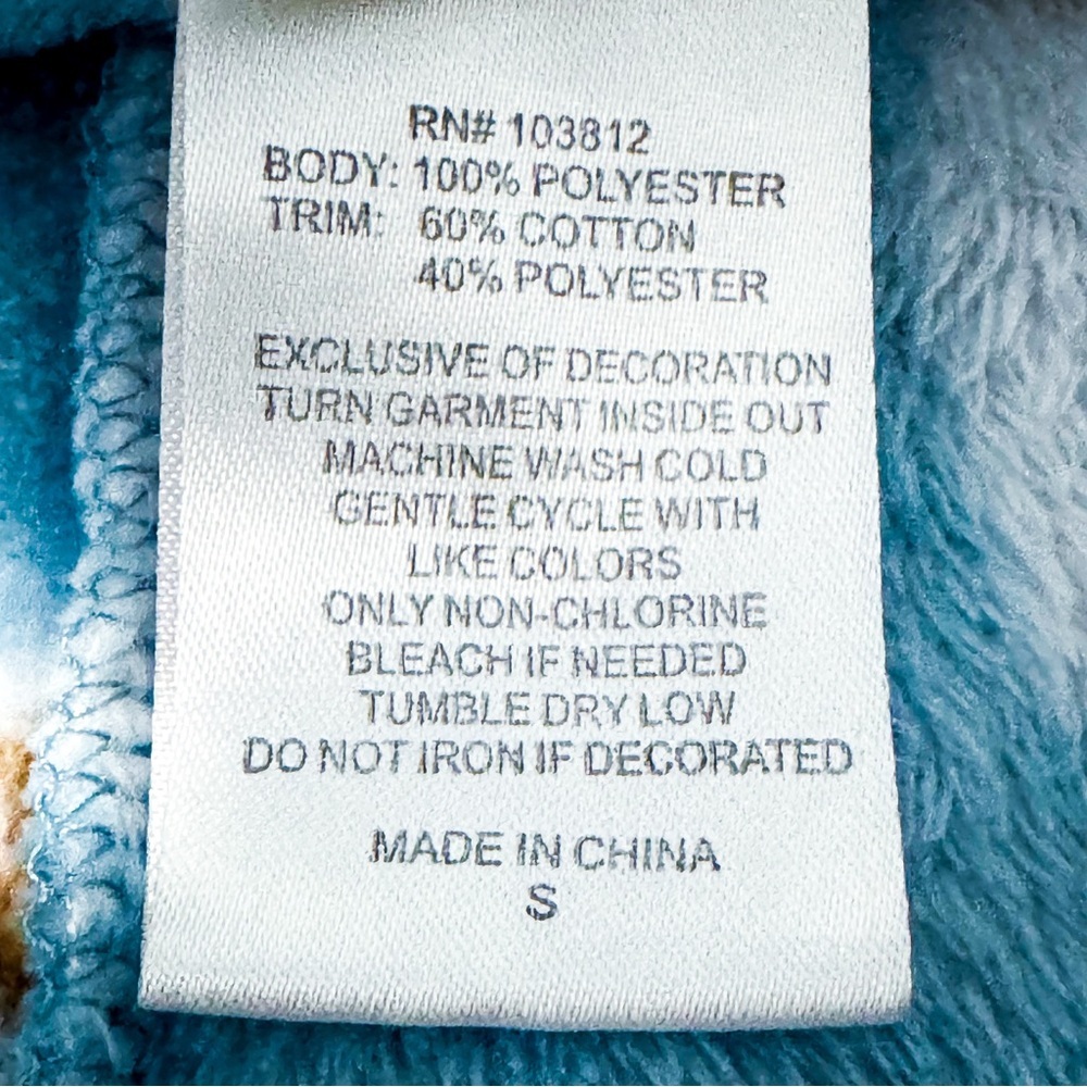 Munki Munki Womens Blue Hot‎ Cocoa Fleece Hooded One Piece Pajama Small Ears Zip - Picture 7 of 14
